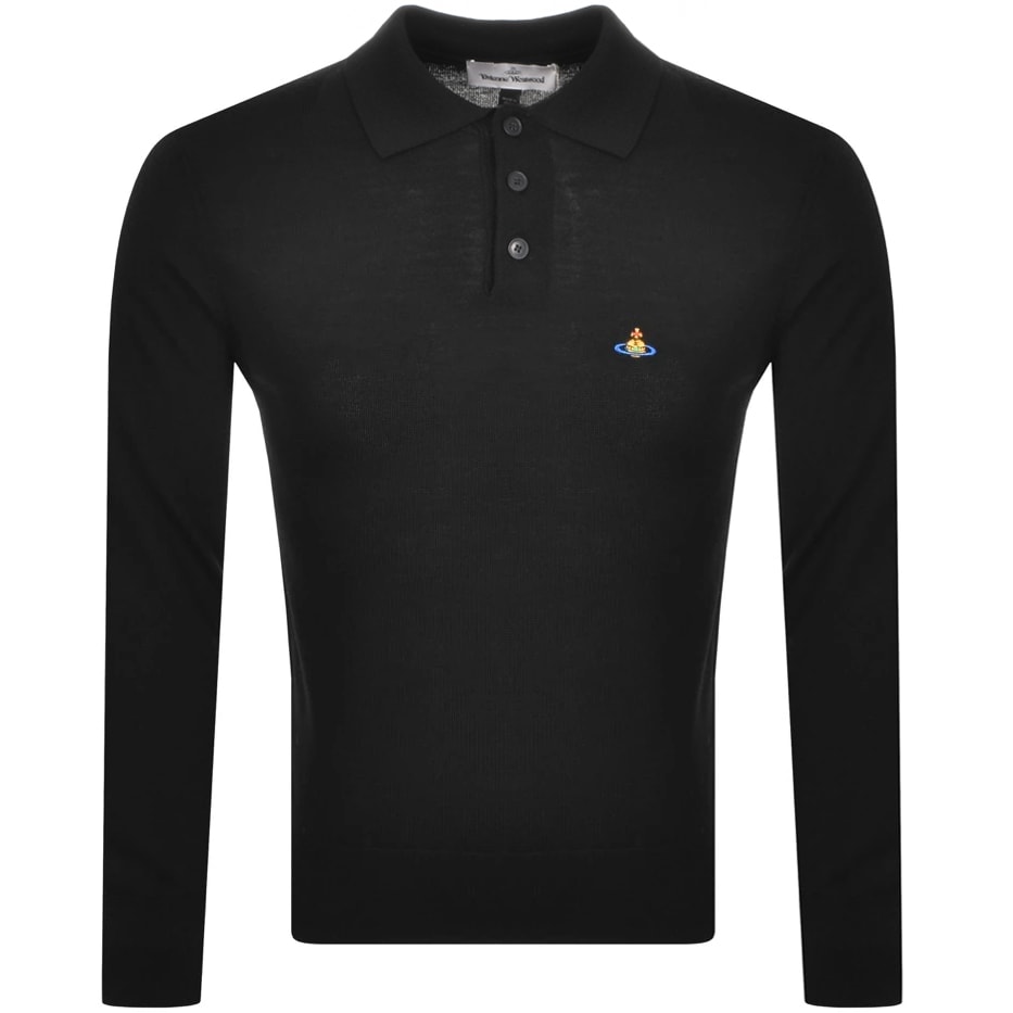 Alternative Image for ProductVivienne Westwood Long Sleeved Polo T Shirt Black1